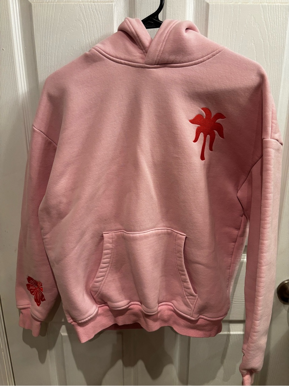 Pink Palm Puff Hoodie